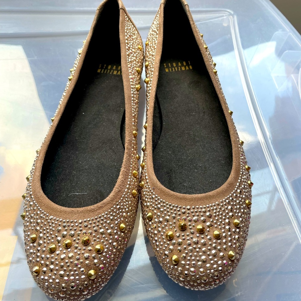 Stuart Weitzman Beaded Flats - size 7
